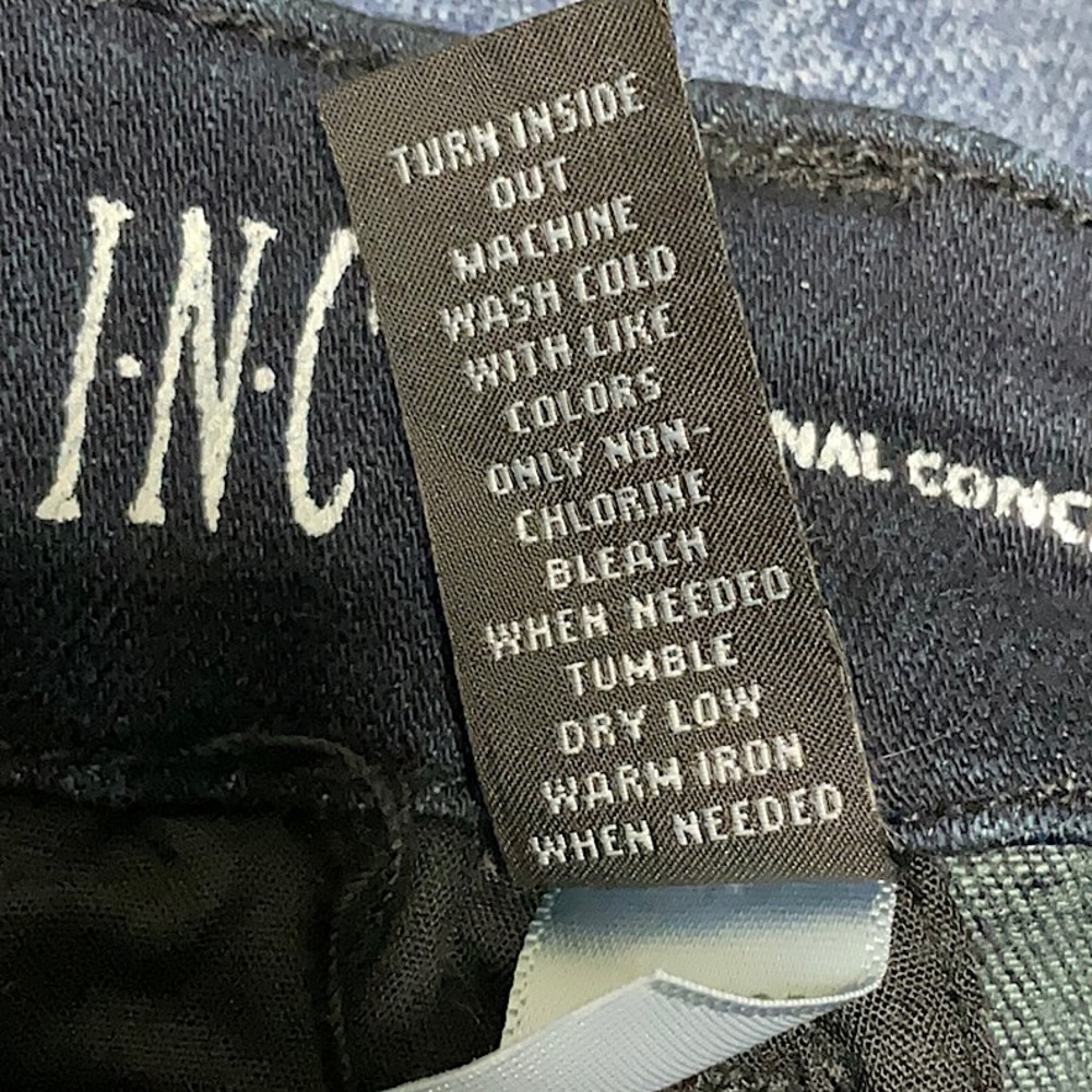 International Concept (INC) Dark Blue Denim Flare Trousers Size 14 - Picture 8 of 8
